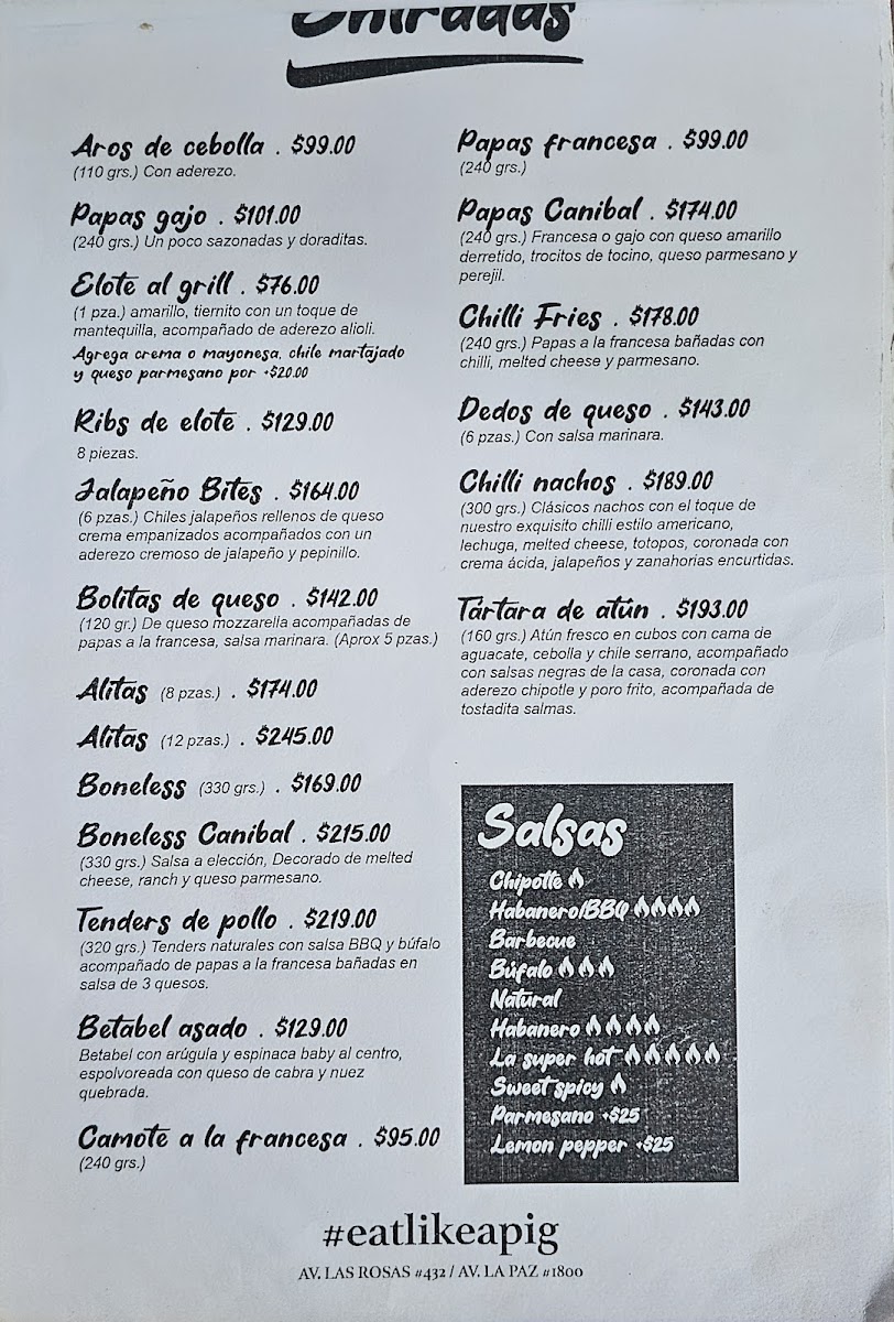 El Canibal Menu - Image 1