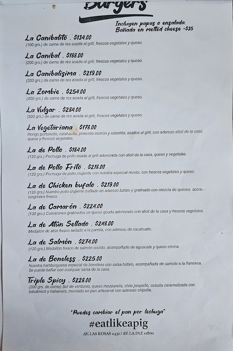 El Canibal Menu - Image 2