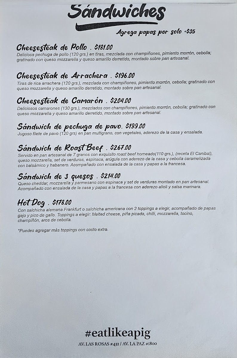 El Canibal Menu - Image 3